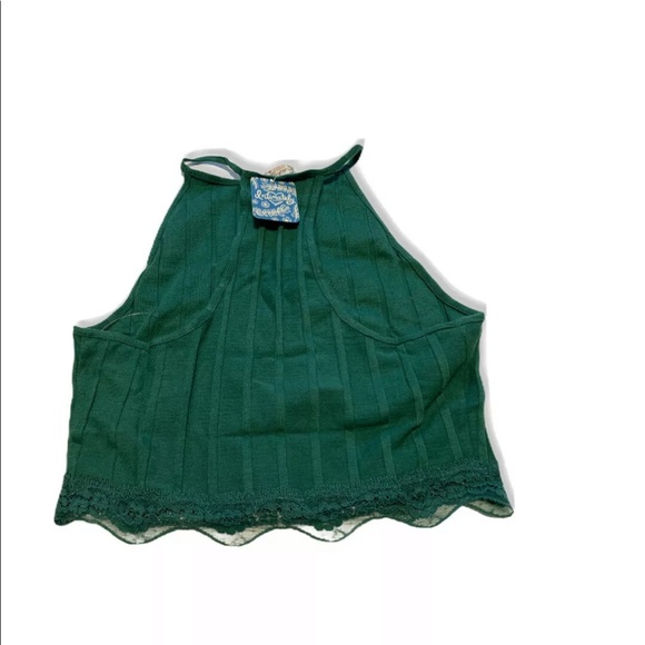 Intimately Free People Womens M Green Crop Top - Picture 2 of 8
